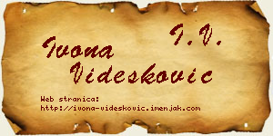 Ivona Videsković vizit kartica